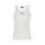 Versace Versace Logo Ribbed Cotton Tank Top WHITE