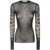 Jean Paul Gaultier Jean Paul Gaultier Mesh Long Sleeve Top Printed "Leopard" With Lace Label Clothing BROWN