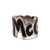 Alexander McQueen Alexander McQueen Brass Logo Ring NERO E ARGENTO