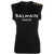 Balmain Balmain Logo Organic Cotton Sleeveless Top Black