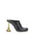 COPERNI 'Orchestra' Black Mules With Sculpted Heel In Smooth Leather Woman Black