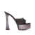 AMINA MUADDI Amina Muaddi Dalida Glass Sling Pvc Heel Mules Black