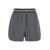 Brunello Cucinelli Grey Shorts With Bicolor Elastic Waist In Cotton Blend Woman GREY