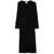 Semicouture Semicouture Wool Blend Justine Long Dress With Fringes Black