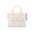 Marc Jacobs MARC JACOBS THE LEATHER MEDIUM TOTE COTTON HANDBAG White