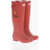 Kenzo Rubber Knee-High Bootswith Logo Print Red