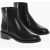 Michael Kors Leather Boots With Zip Detail Black