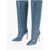 Paris Texas Crocodile Effect Leather Knee-Length Boots Heel 10Cm Blue