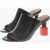 Loewe Leather Open-Toe Mules With Polish Heel 8 Cm Black