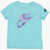 Nike Solid Color Crew-Neck T-Shirt With Gradient Logo Light Blue