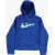 Nike Solid Color Hoodie With Embossed Print Blue