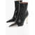 Off-White Pointed Leather Booties With Allen Heel 10 Cm Black