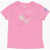 Nike Solid Color Crew-Neck T-Shirt With Gradient Logo Pink