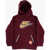 Nike Fleeced Cotton Blend Hoodie With Contrasting Details Burgundy