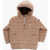 Nike Solid Color Padded Jacket With Fleeced-Inner Beige