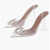 AMINA MUADDI Slingback Pointed Clear Pumps 10 Cm Silver