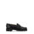 Sebago Black Slip-On Loafers With Lug Sole In Leather Woman Black