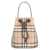 Burberry Burberry Check Mini Bucket Bag Beige