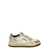 AUTRY 'Super Vintage' White And Metallic Low Top Sneakers With Logo Detail In Leather Man GREY