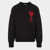 AMI Paris AMI Paris Black And Red Wool Ami De Coeur Jumper Black