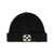 Off-White Off-White Black Ribbed Wool Beanie With Arrows Motif MULTICOLOR