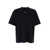 DRÔLE DE MONSIEUR 'Slogan Classique' Black Classic T-Shirt With Logo Print In Cotton Blend Man Black