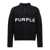 PURPLE Logo embroidery sweater Black