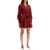 ZIMMERMANN Silk Wrap Mini Dress With Nine Words BURGUNDY