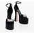 PIFERI Satin Rosalia Ankle Strap Sandals With Jewels Embellished 17 Black