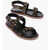 Golden Goose Animal-Motif Ponyskin Sandals Brown