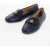 Ralph Lauren Lauren Leather Barnsbury Loafers With Golden-Effect Monogram Blue