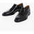 CORNELIANI Solid Color Leather Oxford Shoes Black