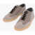 CORNELIANI Id Leather Low-Top Sneakers With Suede Detail Brown