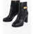 Tory Burch Textured Leather Ankle Boots With Strap Black