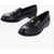 Tory Burch Textured Leather Loafers Black