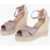 CASTAÑER Fabric Belky Sandals With Raffia Sole 10,5Cm Beige