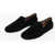 TOD'S Solid Color Suede Penny Loafers Black