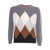 Kangra DIAMOND PATTERN CREWNECK SWEATER Gray