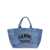 Ganni Ganni Oversize Canvas Tote Bag BLUE