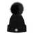 Moncler Moncler Pompom Wool Beanie Black