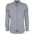 Fay Fay New Button Down Stretch Poplin Microchecked Shirt Clothing BLUE