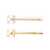 Off-White Off-White Arrow Hair Clip (Set Of Two) GOLD/SILVER