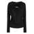 Alberta Ferretti Alberta Ferretti Knitted Wool-Blend Top Black