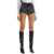 MUGLER Denim Shorts With Studs And Embell WASHED BLACK