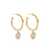 forte_forte Forte_Forte Hoop Erarrings With Strass Pendent Accessories Beige