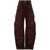 THE ATTICO The Attico Fern Mid-Rise Cargo Jeans RED/BURGUNDY