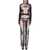 Jean Paul Gaultier Jean Paul Gaultier Mesh Long Dress Body Lace Print BLACK GREY WHITE