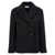 Alexander McQueen Alexander McQueen Felt Double-Breasted Coat Black