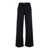 FRAME Black High Waist Palazzo Jeans In Denim Woman Black