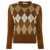 Prada Prada Argyle-Pattern Sweater TABACCO